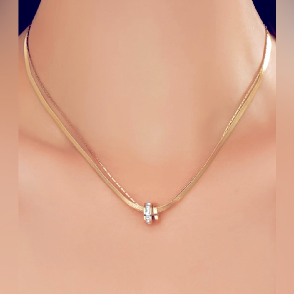 18k gold plated non-tarnish stainless steel chain necklace
